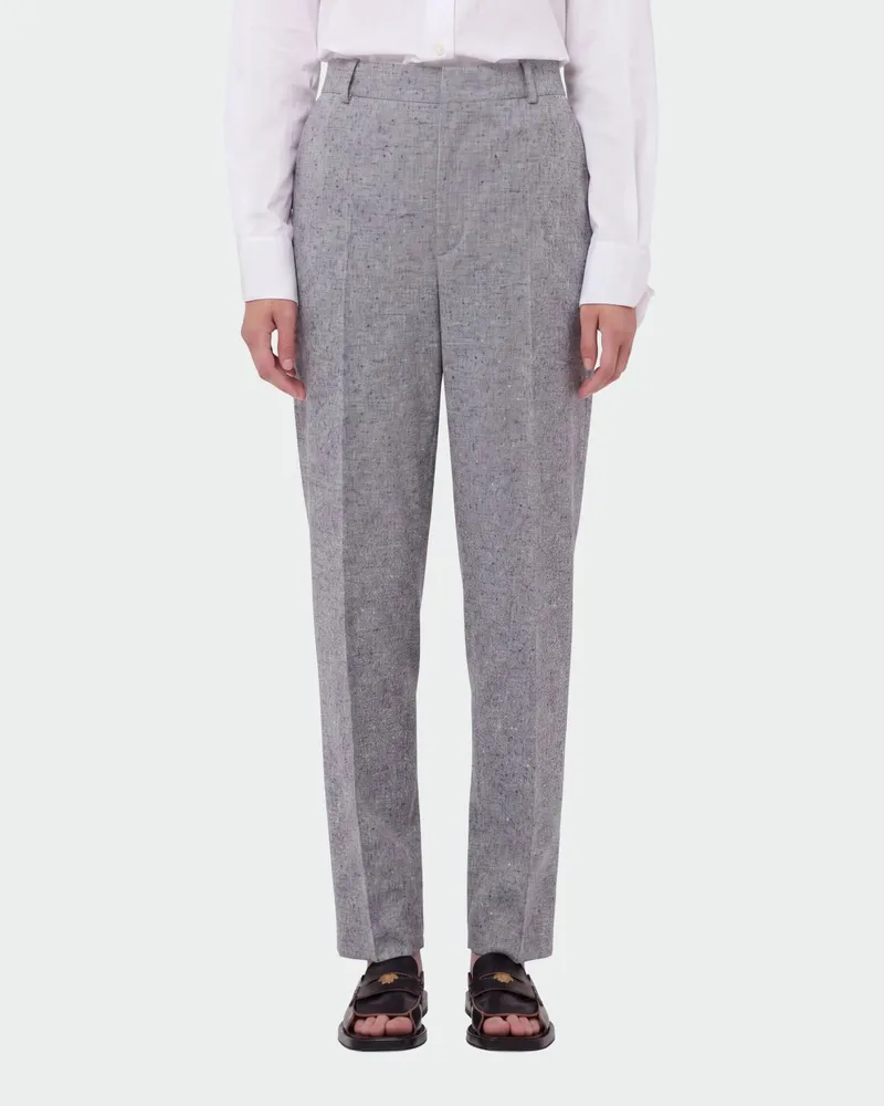 Moschino Sartoriale Skinny-Hose mit mittlerer Taille aus Woll-Seiden-Mischung Bunt