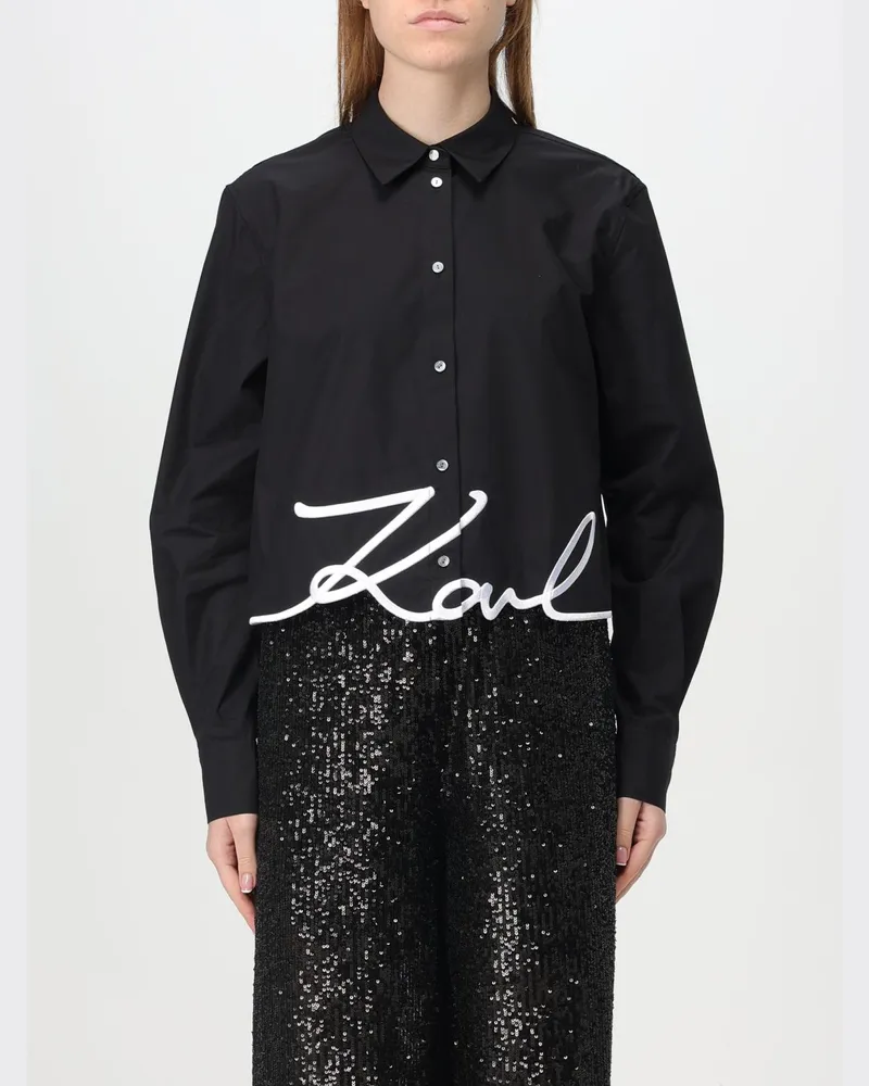 Karl Lagerfeld Hemdbluse damen Schwarz