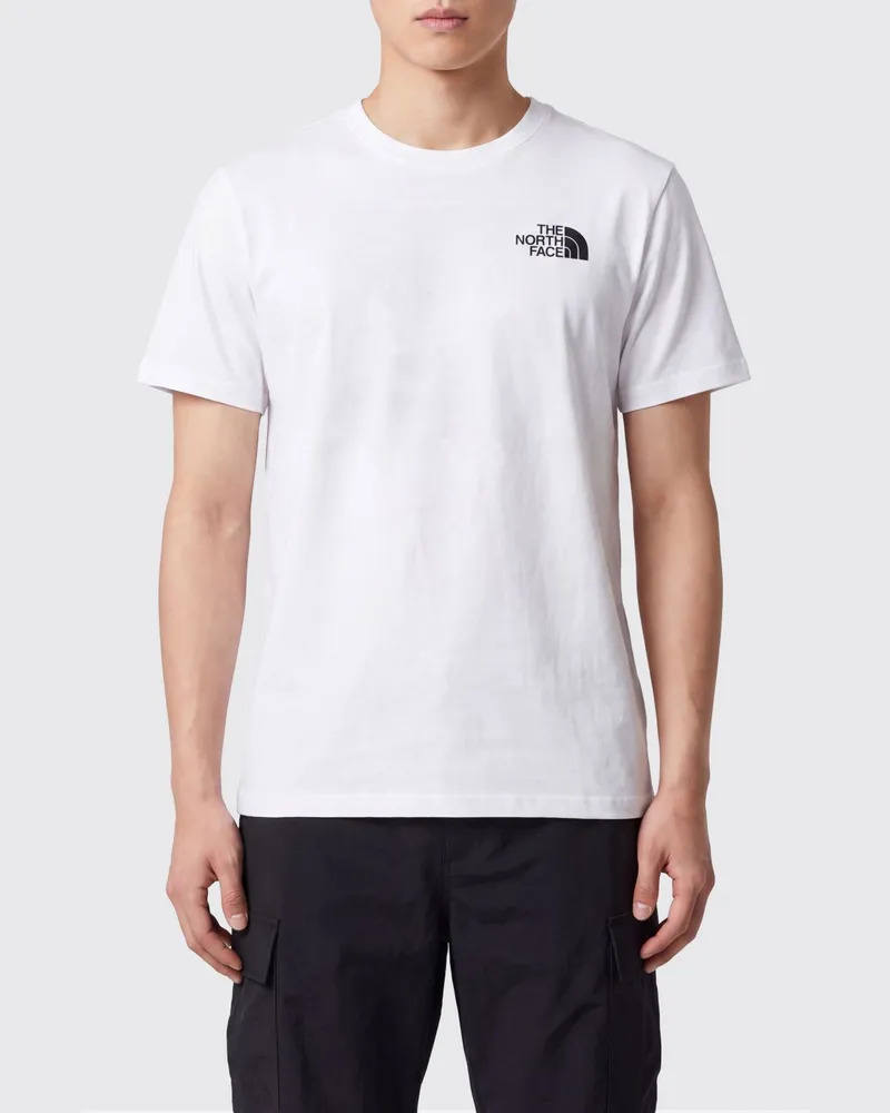 The North Face Baumwoll-T-Shirt mit Rundhalsausschnitt mit Kontrast-Logo Weiß