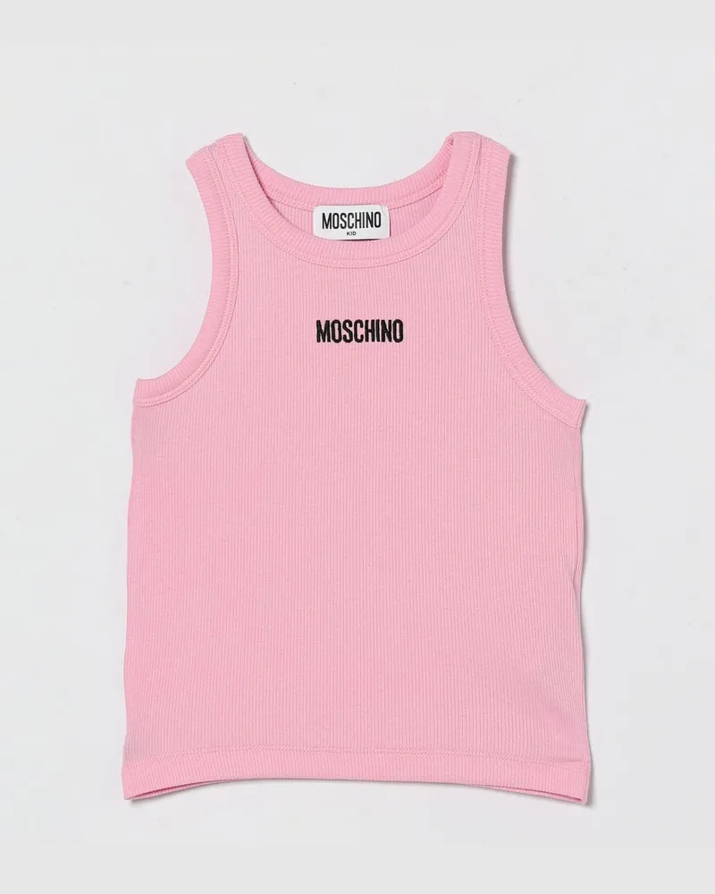 Moschino Baumwoll-Tanktop mit Logo Pink