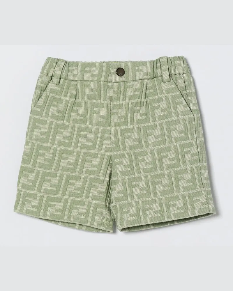 Fendi Shorts aus bedrucktem Baumwollmischgewebe Sage