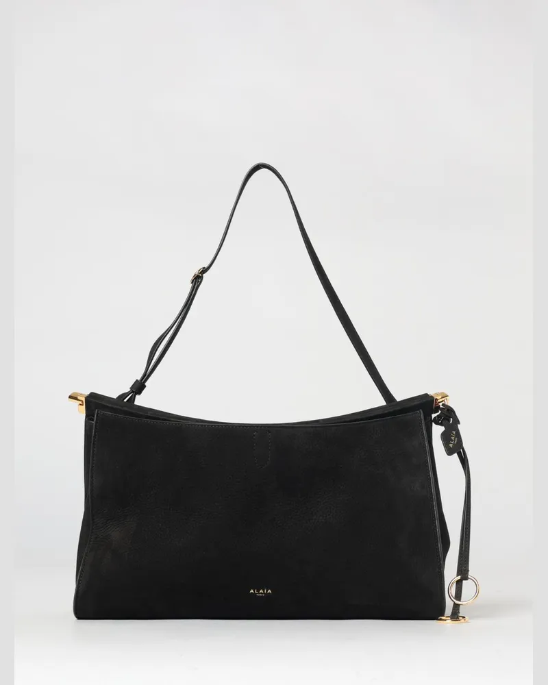 Alaïa Le Click Tasche aus Nubuk Schwarz