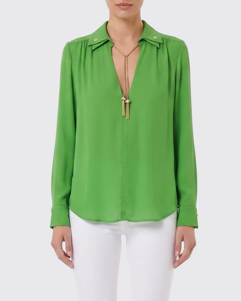 Elisabetta Franchi Crêpe-Bluse Grün