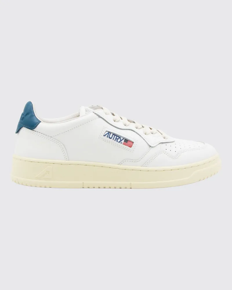 AUTRY Medalist Low Sneakers aus glattem Kalbsleder im Bicolor-Design Weiß