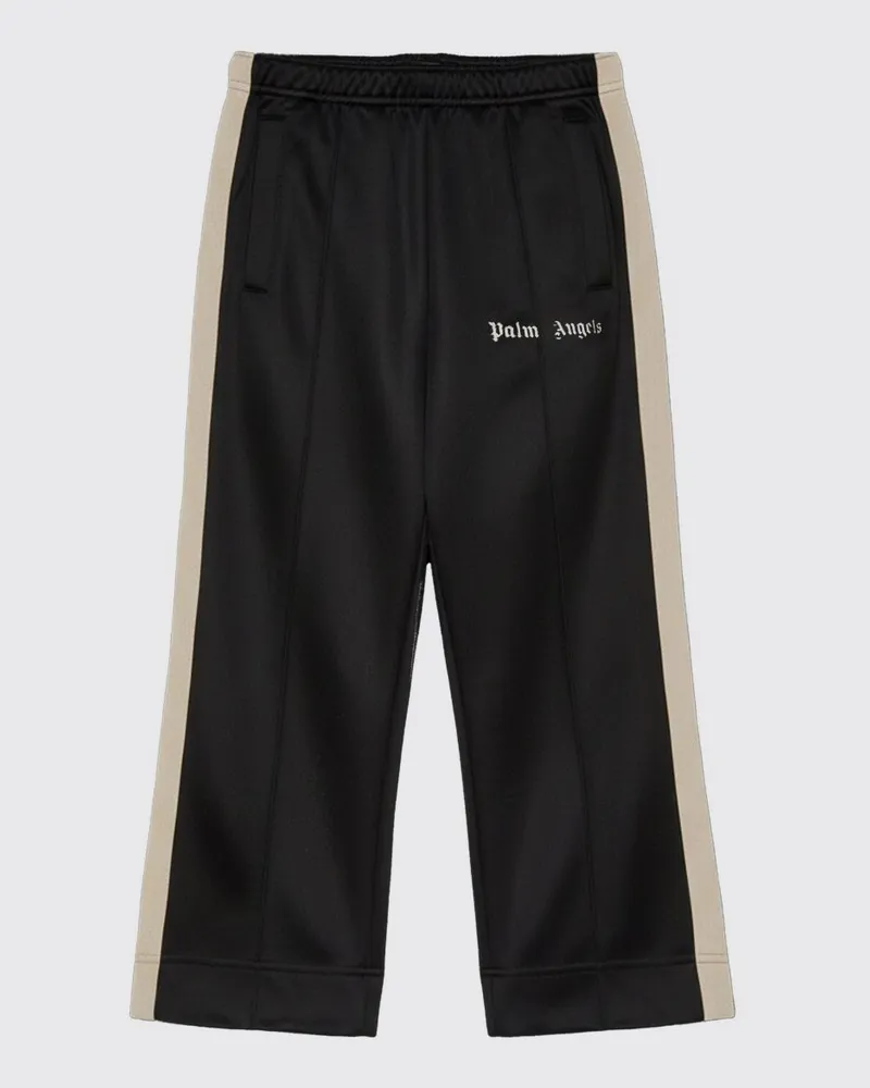 Palm Angels Sport-Hose für Jungen aus Jersey mit kontrastierendem Logo Schwarz