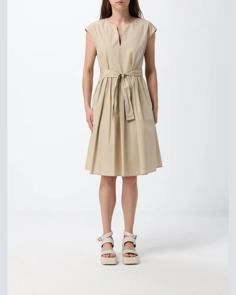 Woolrich Baumwoll-Mini-Kleid Beige