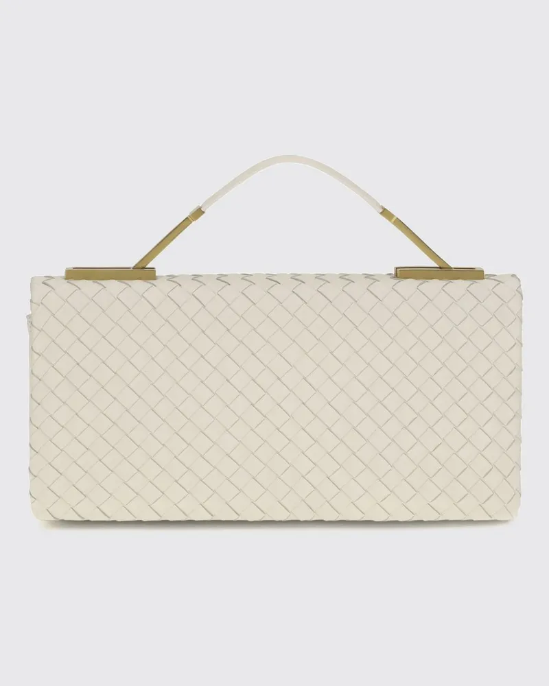 Bottega Veneta The 70 Handtasche von aus geflochtenem Lammleder Weiß