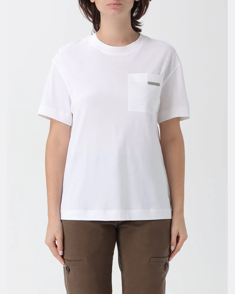 Brunello Cucinelli T-shirt damen Weiß