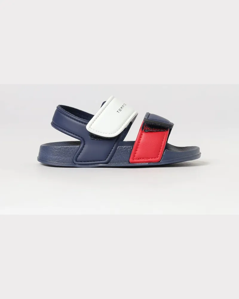 Tommy Hilfiger Jungen-Sandalen mit Logo-Print und Klettverschluss Blau