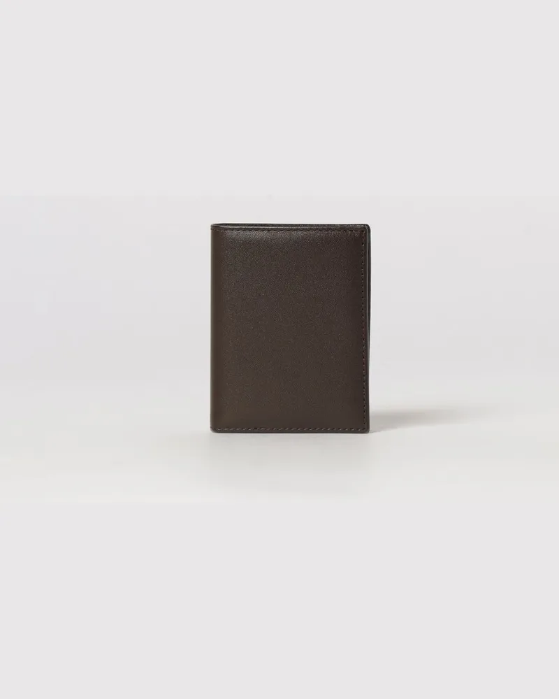 Comme des Garçons Bifold-Geldbörse aus Schafleder mit Logo Braun