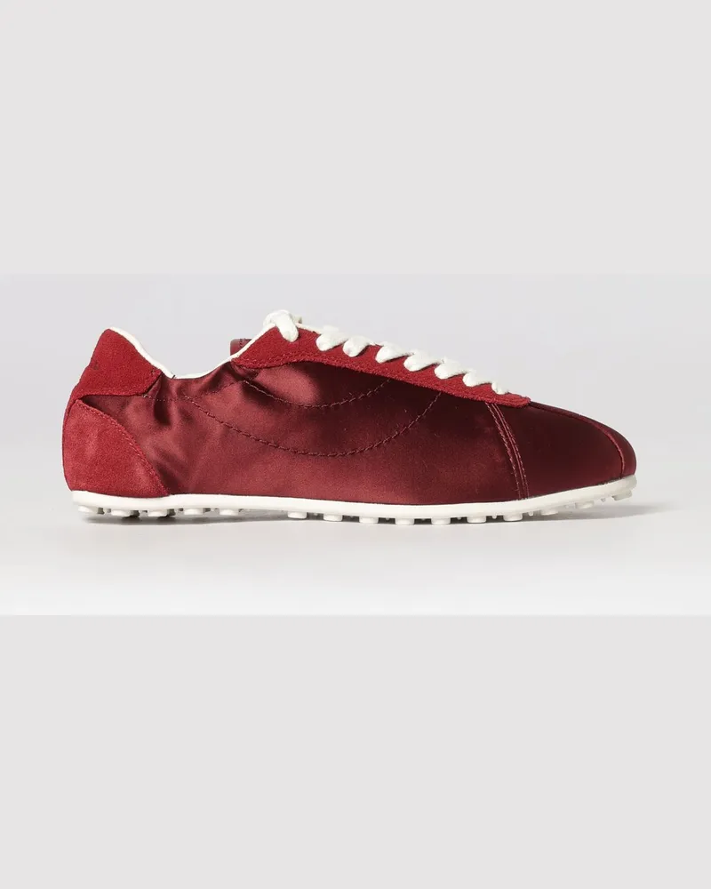 Paul Smith Sneakers aus Satin und Wildleder Rot