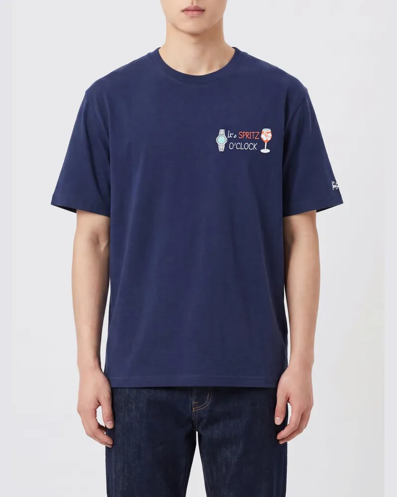 MC2 Saint Barth Baumwoll-Rundhals-T-Shirt Sea