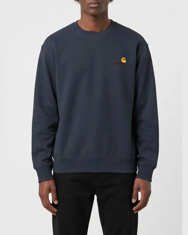 Carhartt WIP Rundhals-Sweatshirt aus Baumwollmischung mit Logo Blau