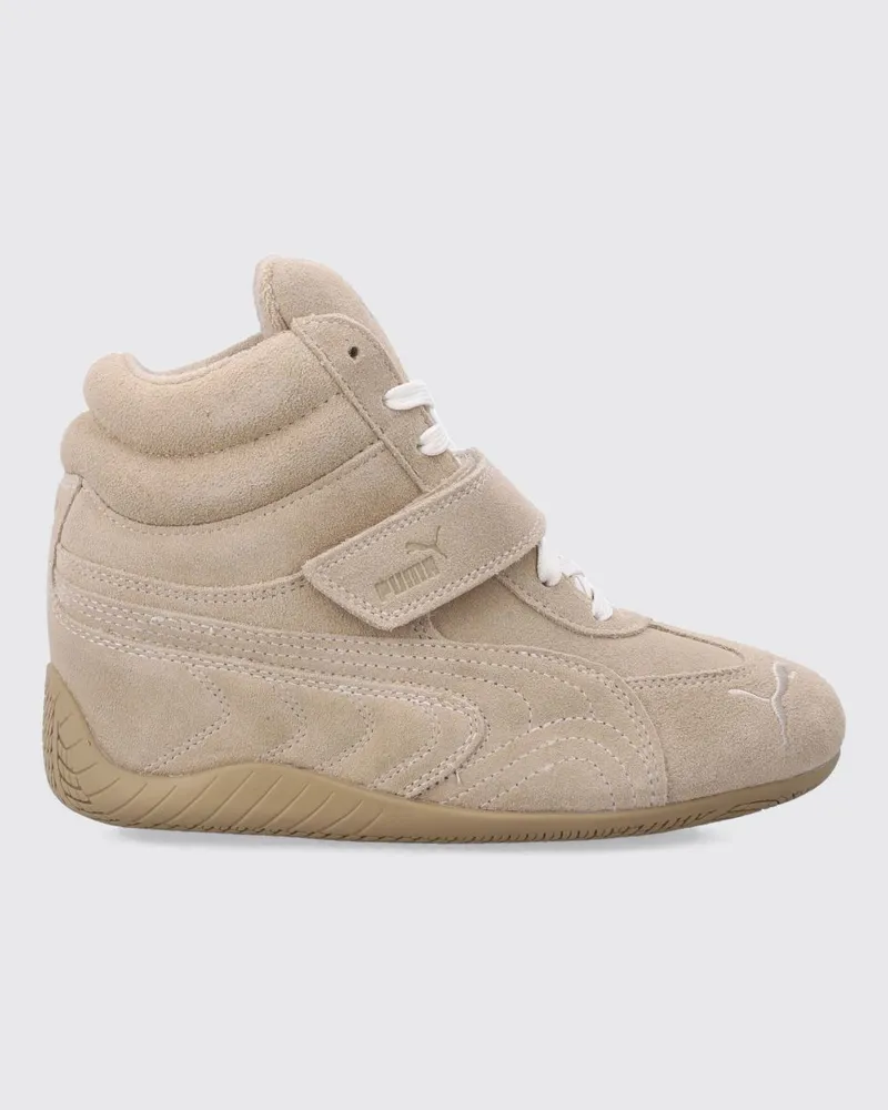 Puma Hohe Speedcat Wedge Tonal Sneaker von aus Veloursleder mit Keilabsatz Beige