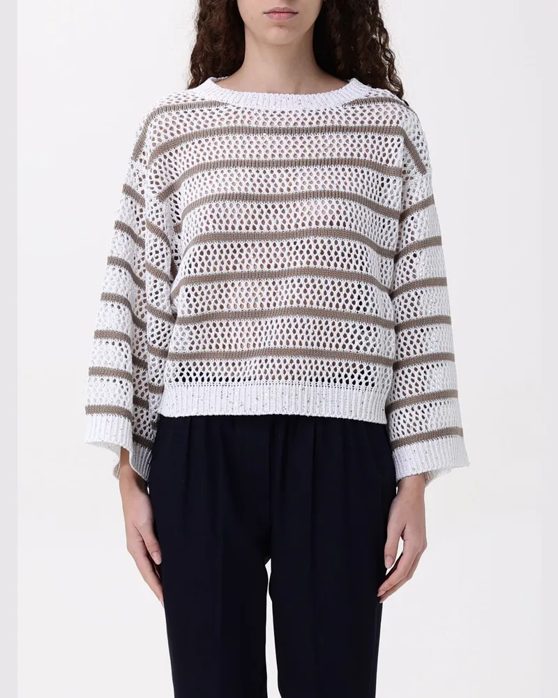 Brunello Cucinelli Pullover damen Weiß