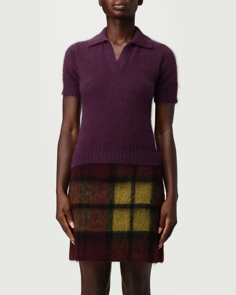 Roberto Collina Pullover damen Burgunderrot