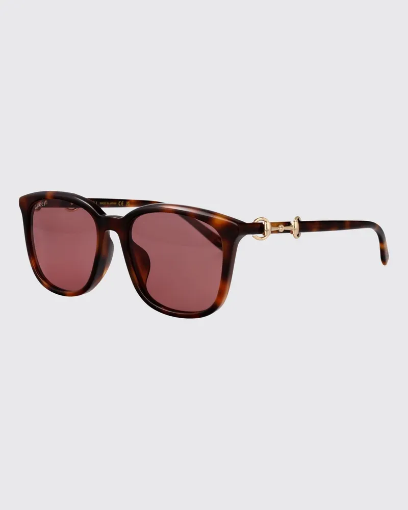 Gucci Cat-Eye-Sonnenbrille aus Schildpatt-Acetat mit Horsebit-Detail Bunt