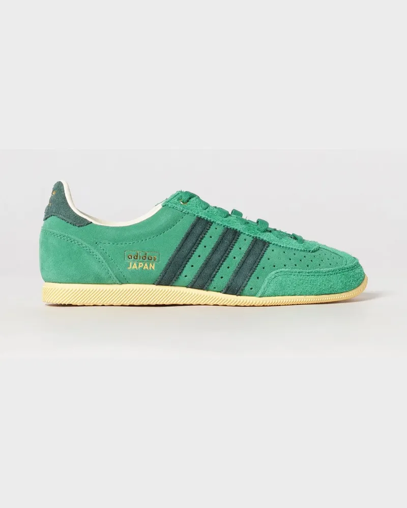 adidas Japan-Sneaker aus Leder und Wildleder mit 3-Streifen-Logo Grün