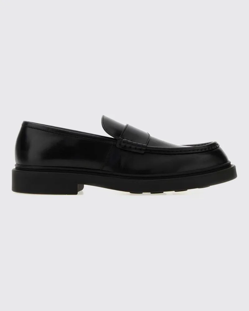 Jil Sander Penny Loafer aus glattem Kalbsleder mit Gummisohle Schwarz