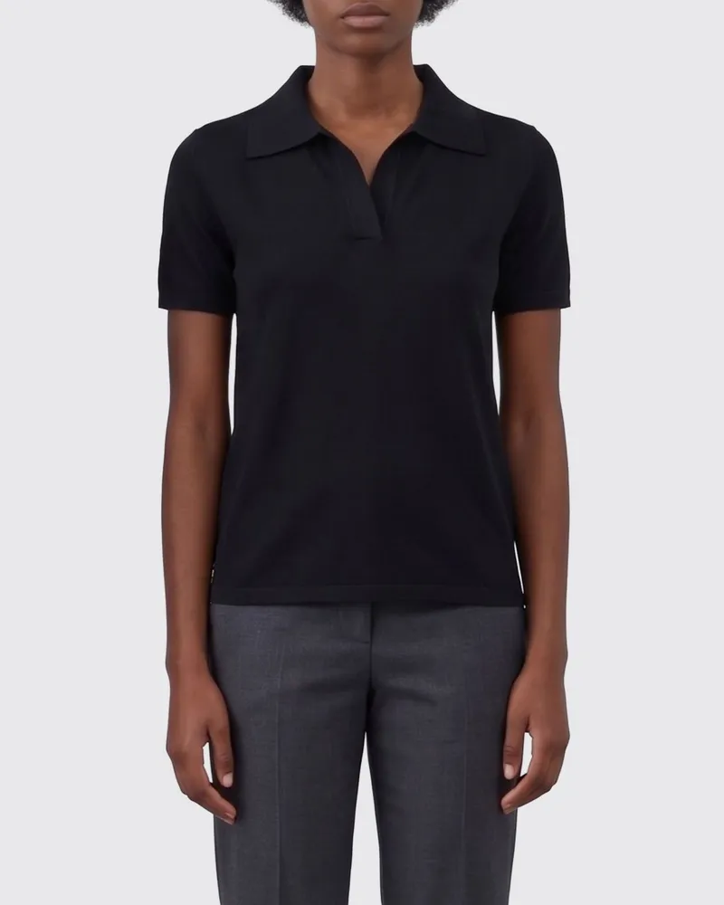 Roberto Collina Polo damen Schwarz