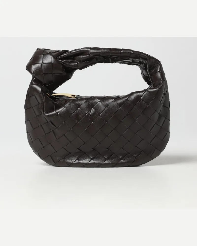 Bottega Veneta Mini Jodie Tasche aus geflochtenem Nappaleder Kakao