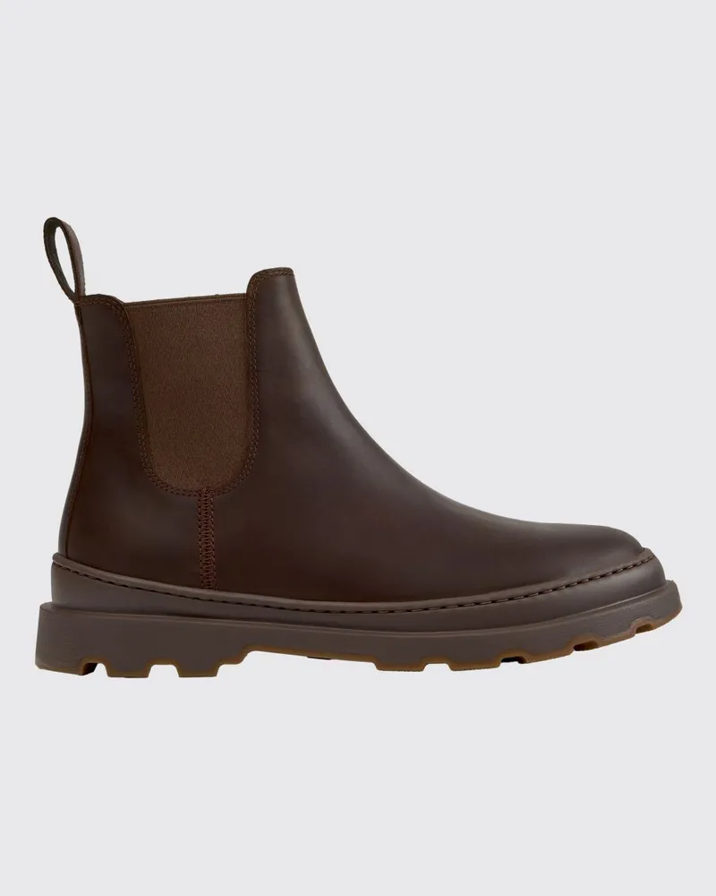 Camper Brutus+ Leder-Chelsea-Boots mit runder Zehenkappe und Gummisohle Braun