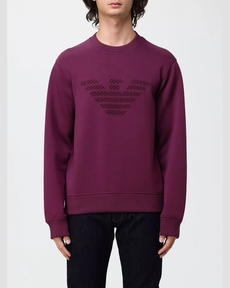 Emporio Armani Sweatshirt herren Burgunderrot