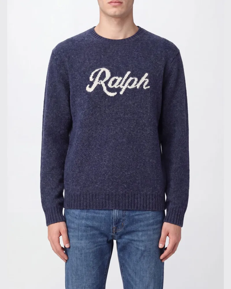 Ralph Lauren Pullover aus Woll-Kaschmir-Mischung mit Jacquard-Logo Blau