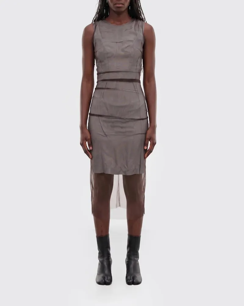 Maison Margiela Jersey-Midikleid Braun