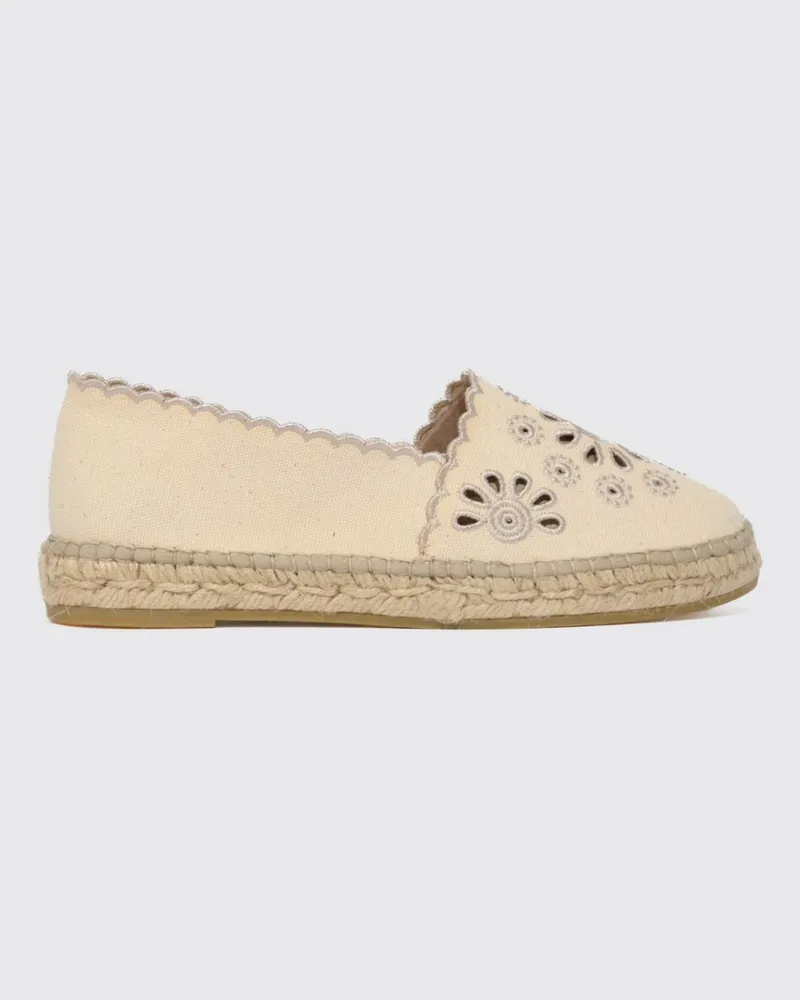 MC2 Saint Barth Espadrilles aus Baumwoll-Canvas und Sangallo Weiß