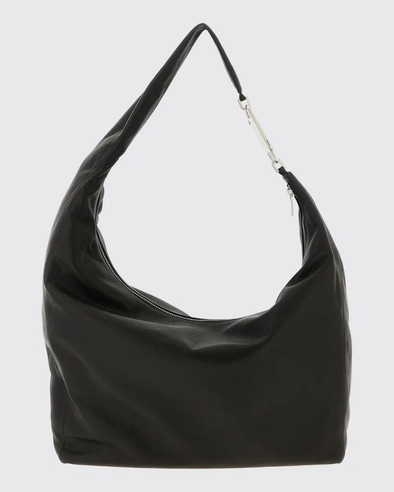 Rick Owens Gemini Tote-Tasche aus Kalbsleder mit geprägtem Logo Schwarz