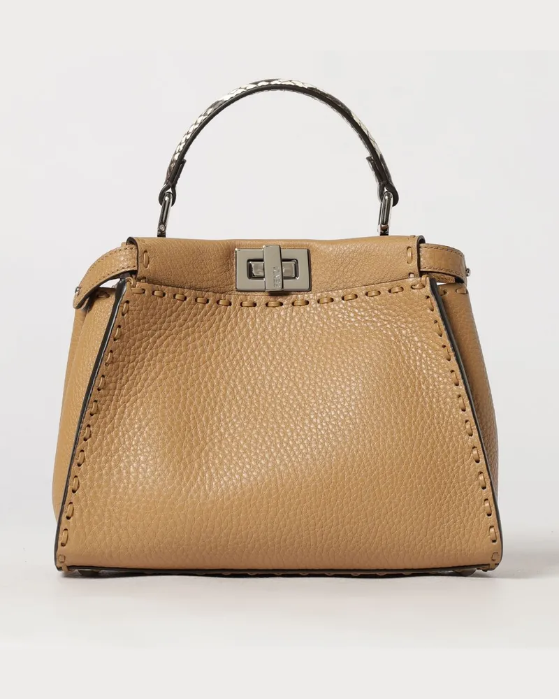 Fendi Schultertasche damen Kaffee