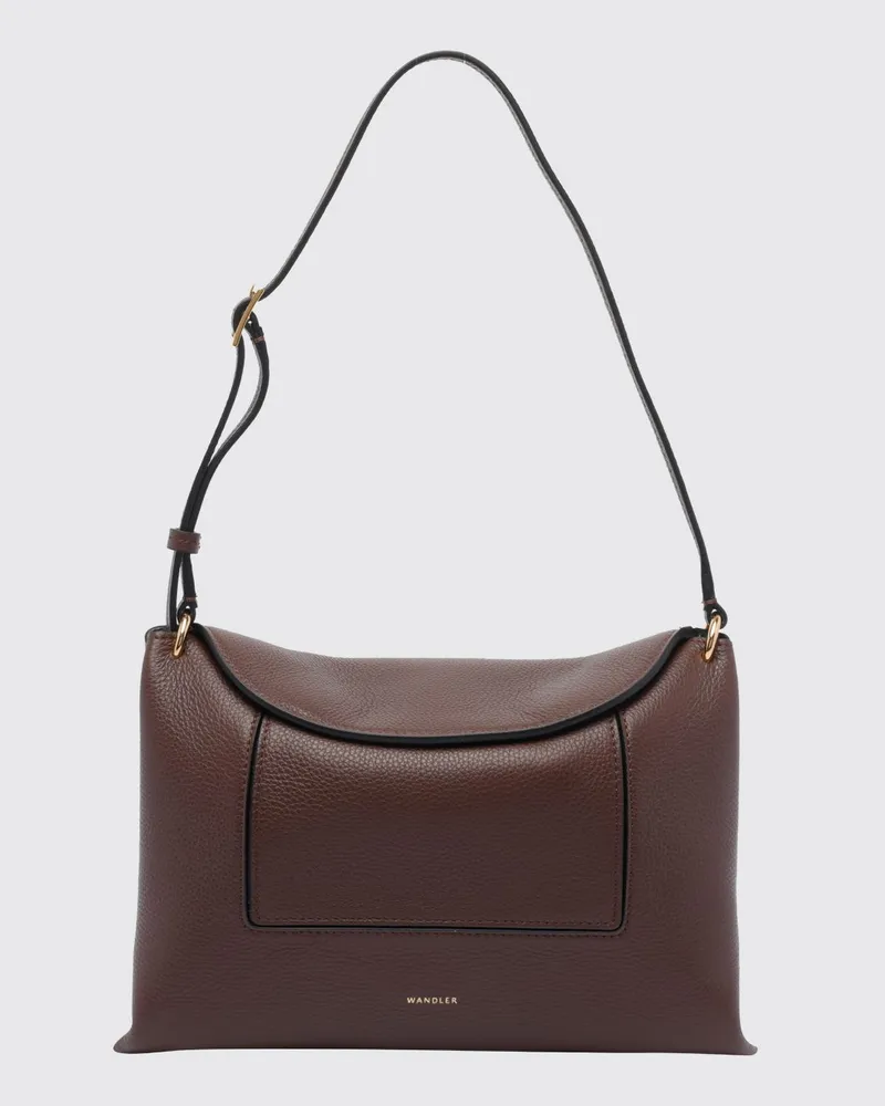 WANDLER Penelope Schultertasche aus Kalbsleder mit verstellbarem Griff Earth