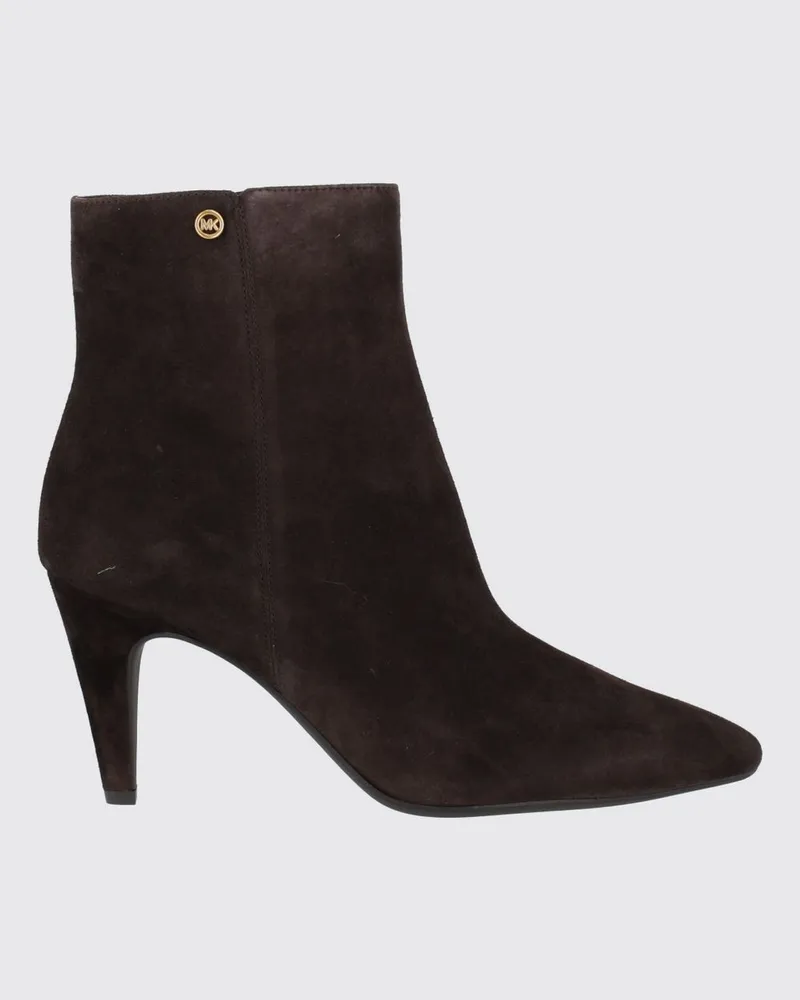 Michael Kors Daniela Wildleder-Stiefeletten mit Stiletto-Absatz und MK-Monogramm Braun
