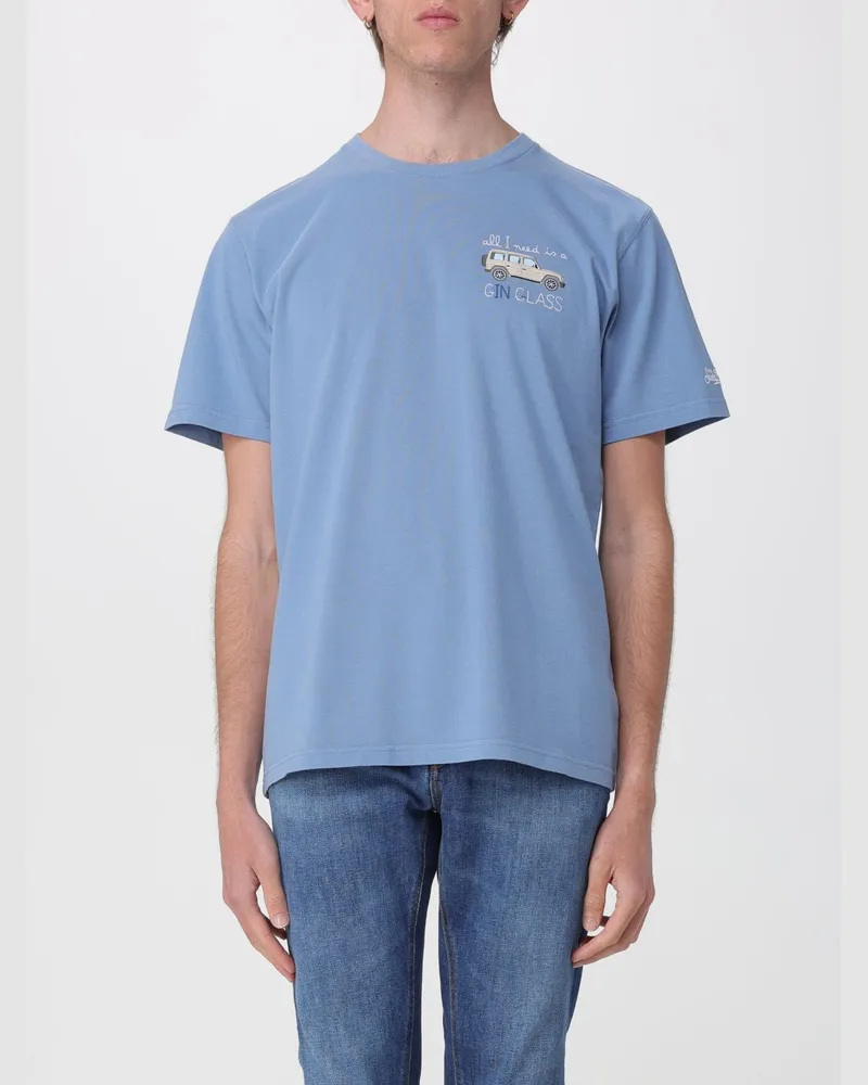 MC2 Saint Barth Baumwoll-Rundhals-T-Shirt Hellblau