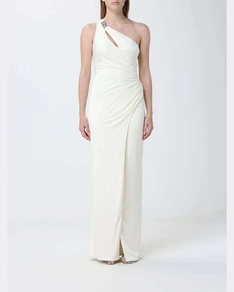 Versace Ein-Schulter-Jerseykleid Ivory