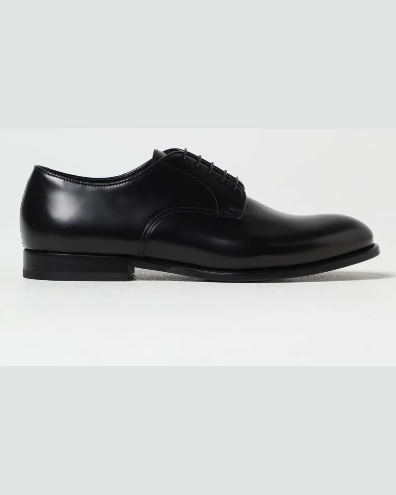 Doucal´s Derby-Schuhe aus gebürstetem Leder Schwarz