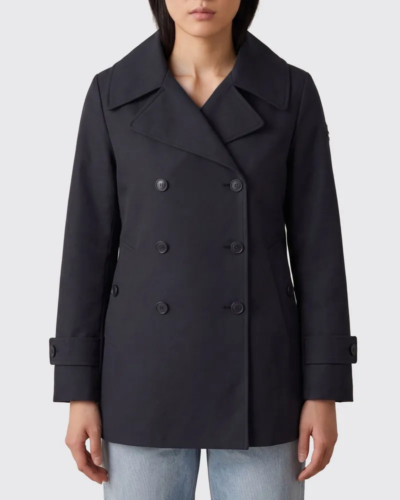 Save The Duck Zweireihiger Trenchcoat Blau