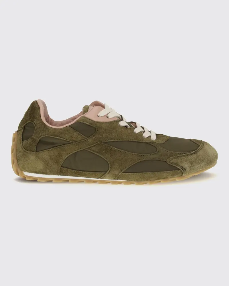 Bottega Veneta Orbit Sneakers aus Veloursleder und Nylon mit gezackter Sohle Öle