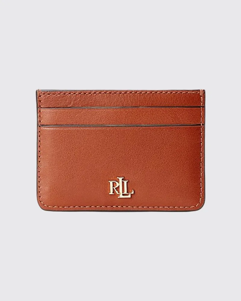 Ralph Lauren Kreditkartenetui aus Leder Braun