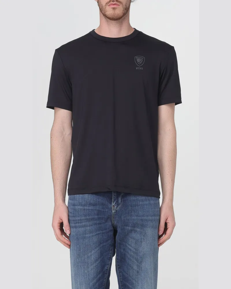 Blauer T-shirt herren Schwarz