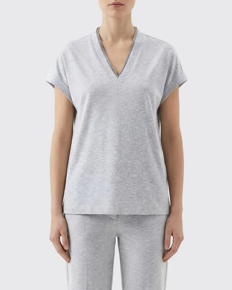 Brunello Cucinelli T-shirt damen Anthrazit