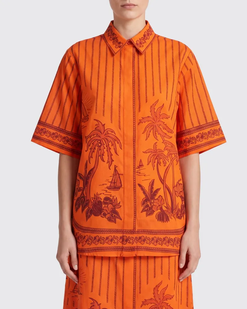 ALEMAIS Hemdbluse damen Orange