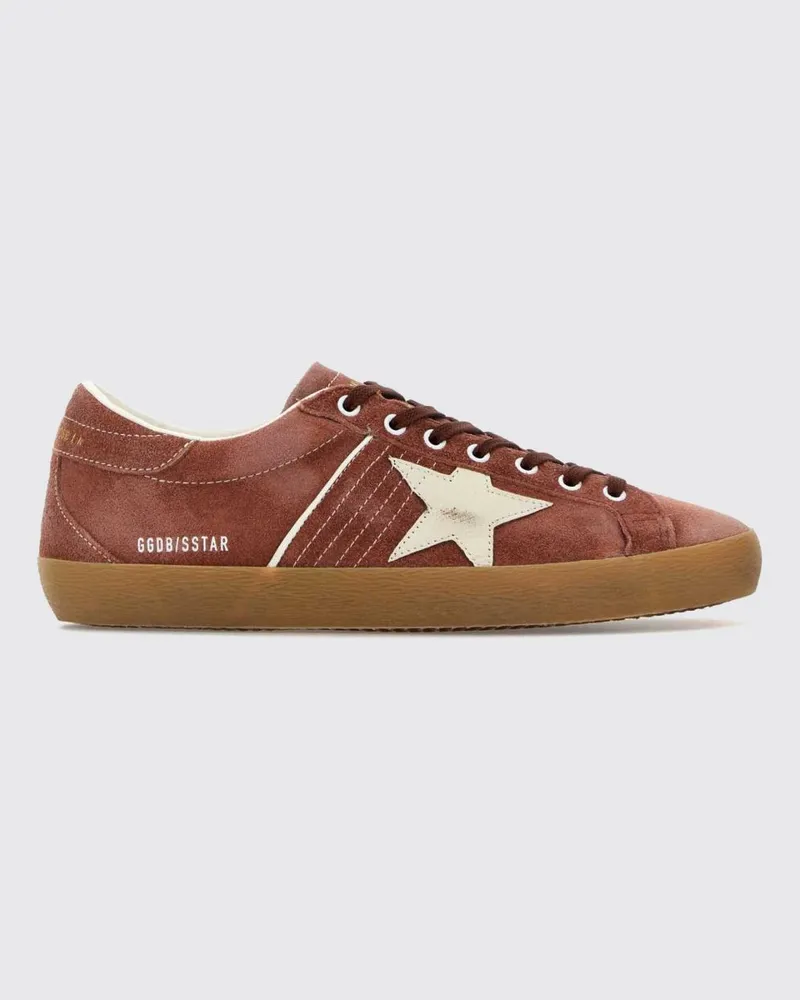 Golden Goose Super-Star Wildleder-Sneaker mit Used-Effekt Rostbraun