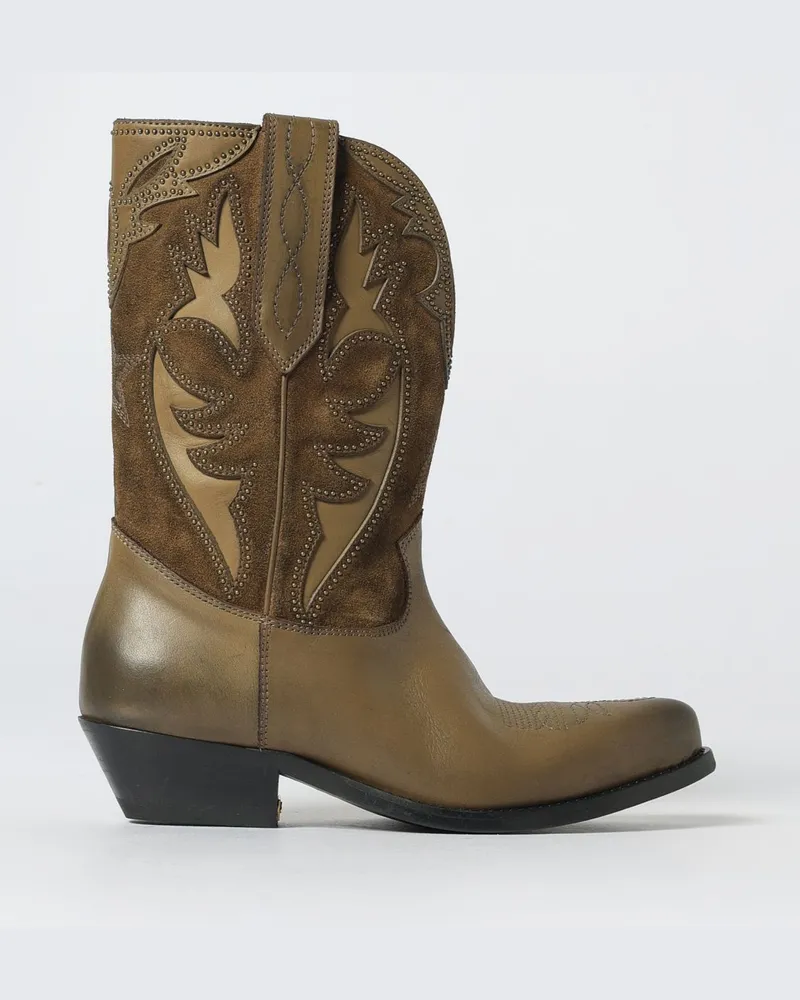 Golden Goose Flache stiefeletten damen Kaki