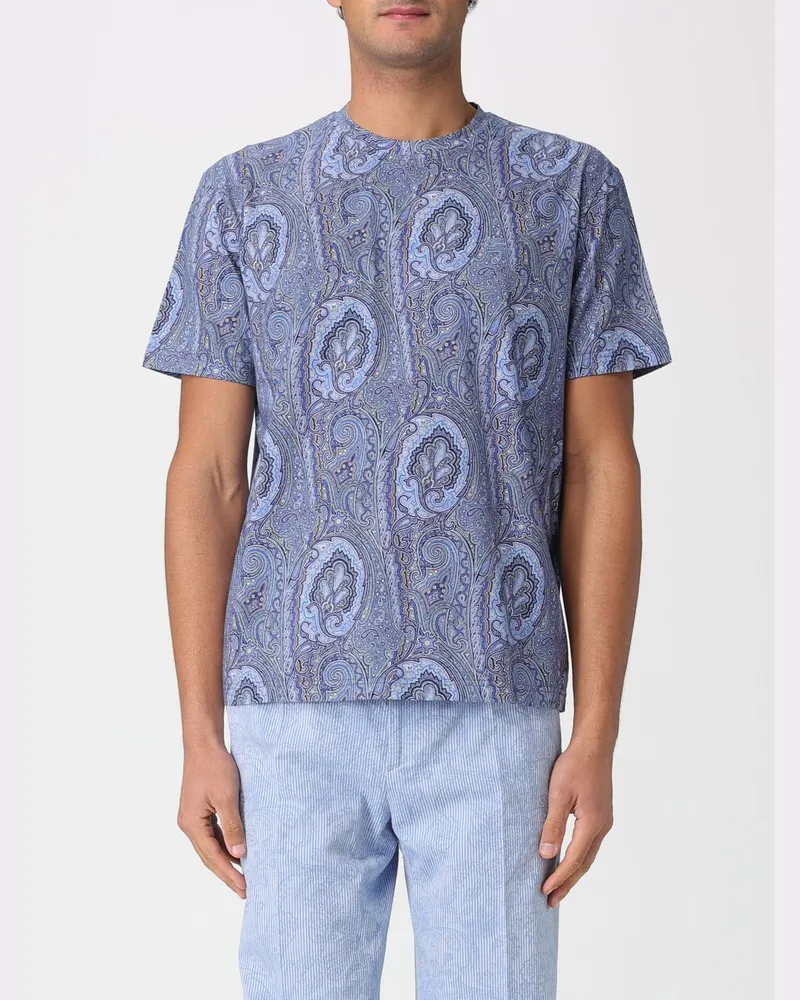 Etro T-shirt herren Blau