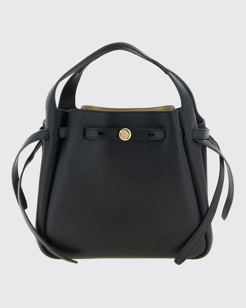 Tory Burch Romy Handtasche aus Kalbsleder Schwarz