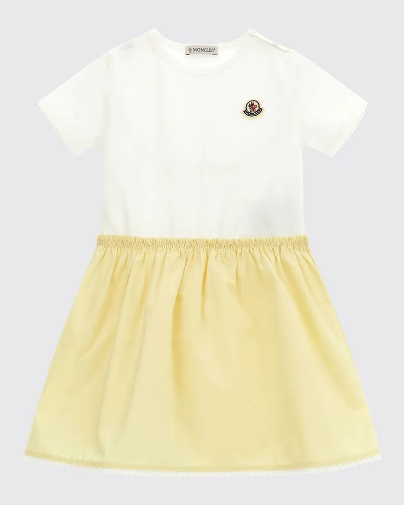 Moncler Mini-Kleid aus Baumwolle Weiß