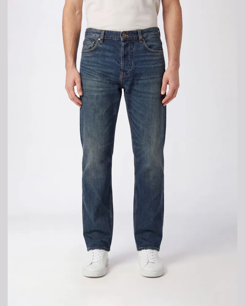 Emporio Armani J102 Wide-Leg Jeans aus Baumwolldenim Blau