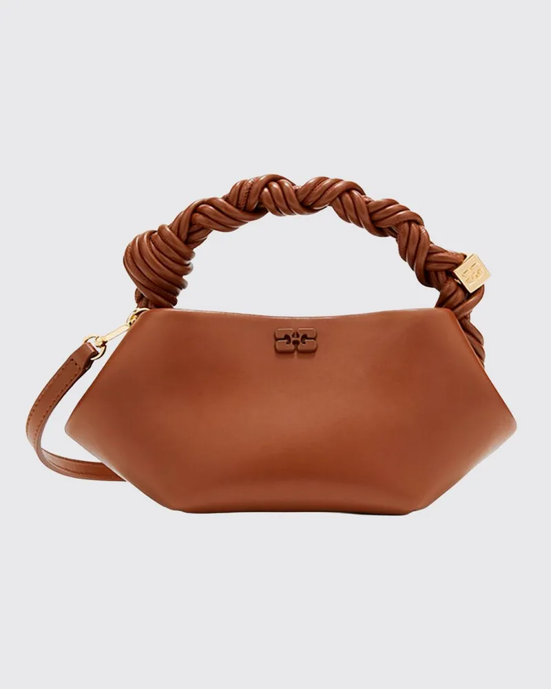 Ganni Mini-Handtasche Bou aus veganem Leder mit geflochtenem Henkel Leder